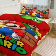 Super Mario Kids Bedding Set 3 Piece Set Cartoon Double-sided Printing Twin